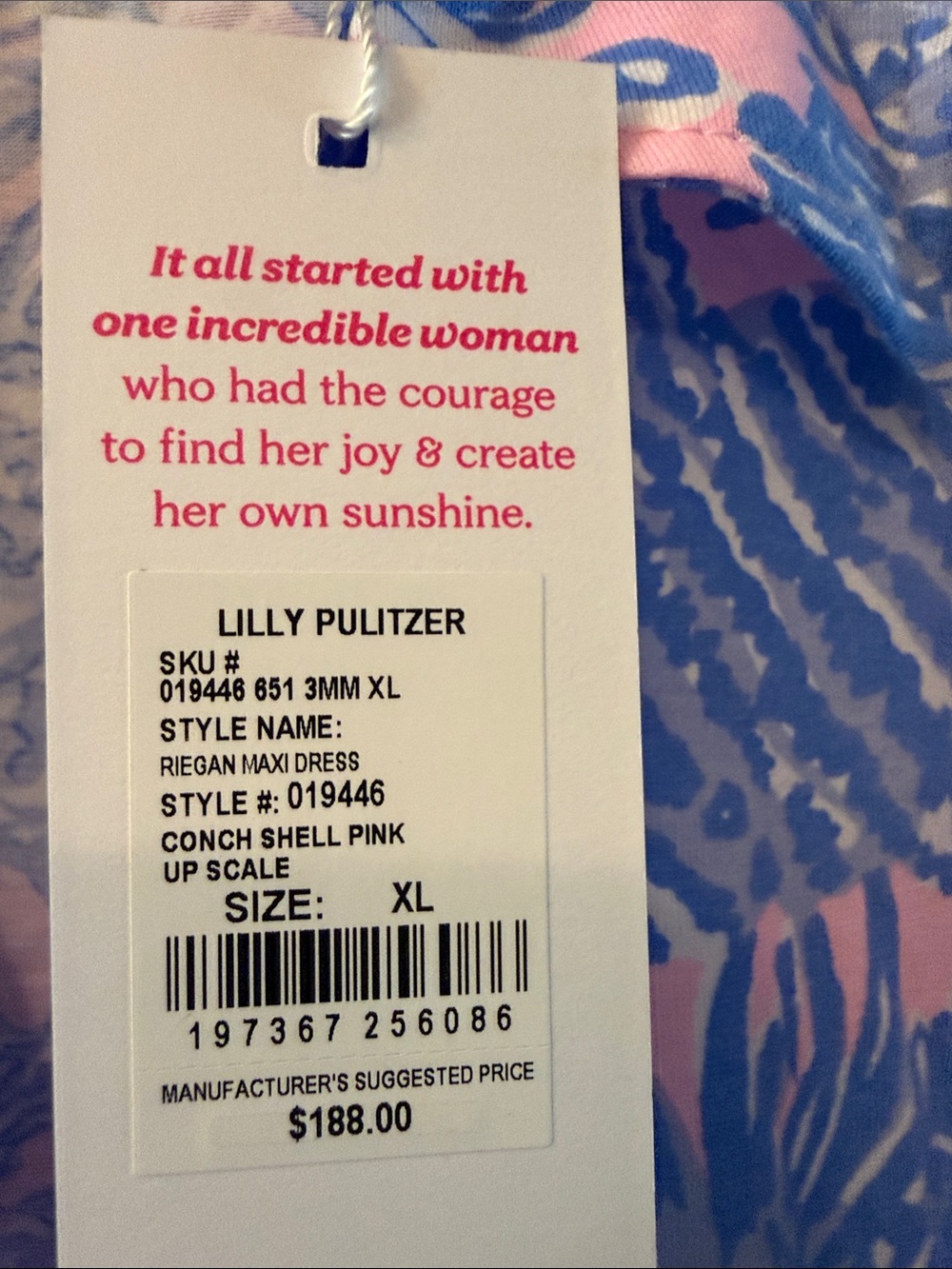 Lilly Pulitzer Pink and Blue Floral Collared Maxi Dress - Picture 2 of 2